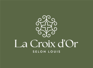 Logo La Croix d'Or - blanc fond vert