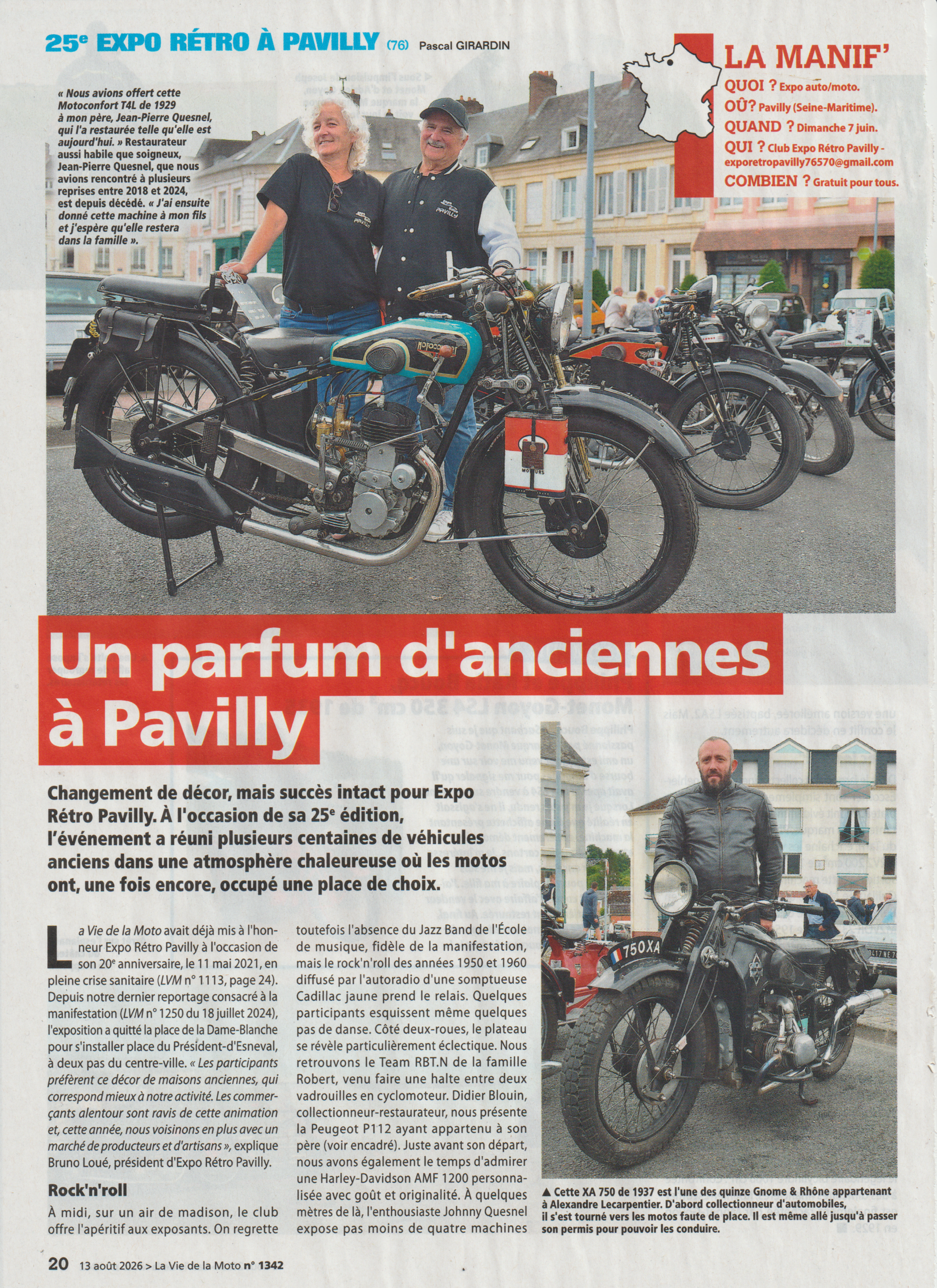 Merci à Pascal GIRARDIN & La Vie De La MOTO n° 1342 DU 13 Aout 2026
